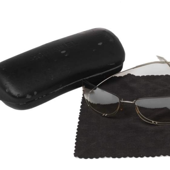 Chanel Silver Rimless Sunglasses CH. 4053H vantage 1990s - Picture 3 of 10